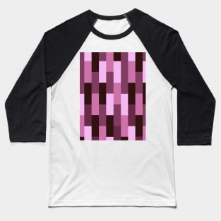 Pink Tones Geometric Tiling Pattern Baseball T-Shirt